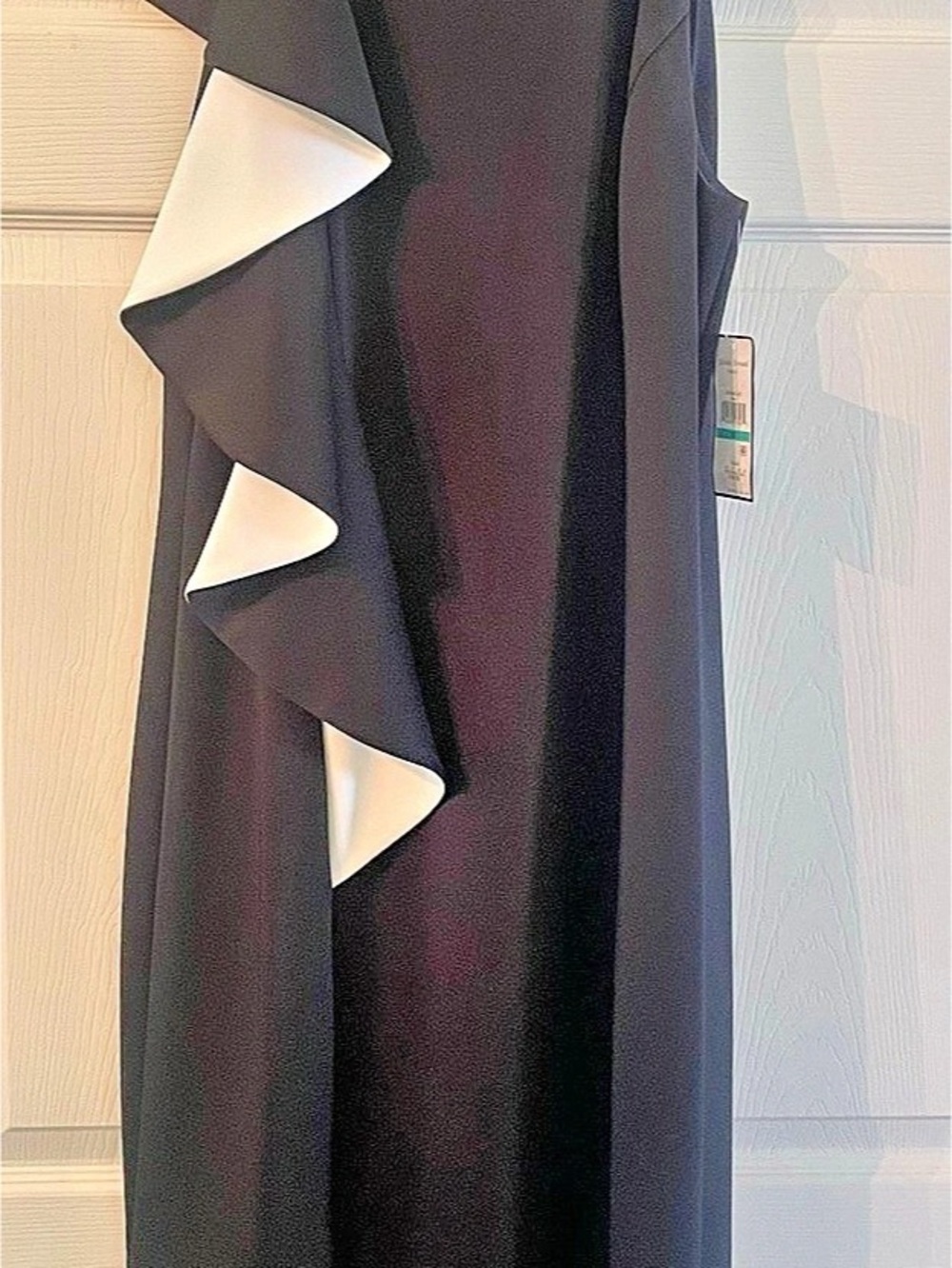 Black & White Asymmetrical Maxi Dress